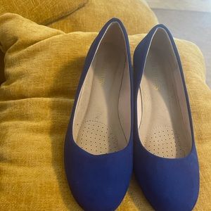 Royal blue wedges